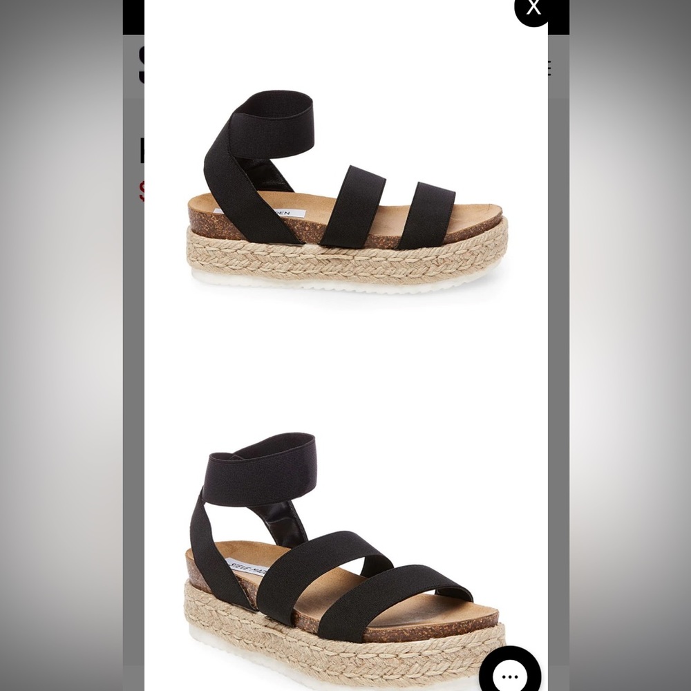 Steve Madden Kimmie Black Platform Sandal